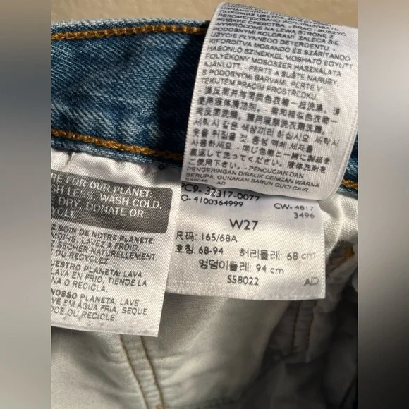 VINTAGEππ ( RARE ) ππLEVIS - 1990s Cutoff Blue jeans shorts πππππππππππππππ - Picture 9 of 16